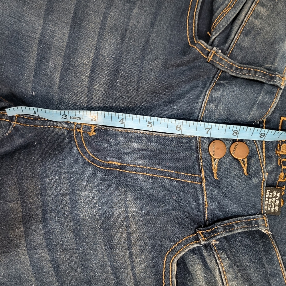 *3/$30 Sale* L'square Junior Flare Jeans Booty Pop! Dark Wash - Picture 4 of 6